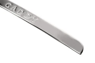 Накладка над номером (1 дверн, нерж) Carmos - Турецька сталь (без напису) для Volkswagen Caddy 2004-2010 рр