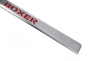 Хром планка над номером LED-червоний (нерж.) для Peugeot Boxer 2006-2025 рр