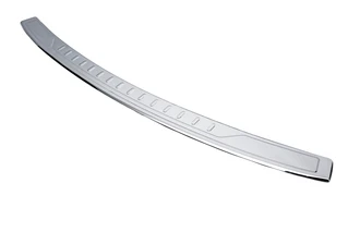 Накладка на задній бампер з загином (Carmos V1, сталь) для Volkswagen Caddy 2010-2015 рр