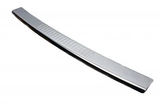 Накладки на задній бампер з загином (Carmos V1, сталь) для Volkswagen T5 Multivan 2003-2010 рр