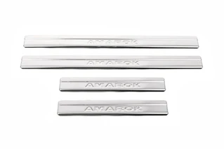 Накладки на пороги OmsaLine (4 шт, нерж) для Volkswagen Amarok 2010-2022 рр