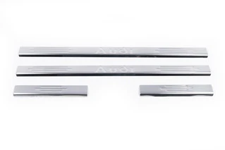 Накладки на пороги (4 шт, Carmos) для Ауди A3 1996-2003 рр