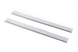 Накладки на пороги Carmos V1 (нерж) Тільки передні двері (2 шт) для Citroen Berlingo 2008-2018 рр