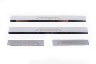 Накладки на пороги Carmos V1 Aegea (4 шт, нерж) для Fiat Tipo 2016- рр