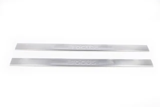 Накладки на пороги (Carmos, 2 дверна, нерж.) для Ford Focus II 2005-2008 рр