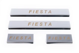 Накладки на пороги Carmos V1 (4 шт, нерж.) для Ford Fiesta 2002-2008 рр