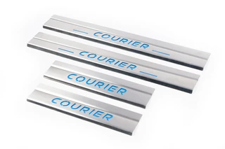 Накладки на пороги Carmos V2 (4 шт, нерж) для Ford Courier 2014-2023 рр