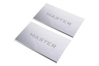 Накладки на пороги V2 (2 шт, нерж.) для Renault Master 2011-2023 рр