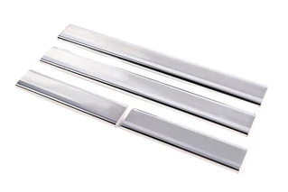 Накладки на пороги VIP (4 шт, нерж.) для Toyota Corolla 2013-2019 рр