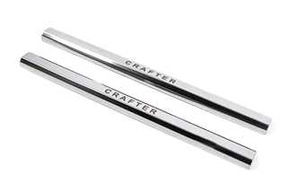 Накладки на пороги VIP (2 шт, сталь) для Volkswagen Crafter 2006-2016 рр