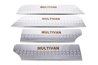 Накладки на внутрішні пороги тип-4 (сталь) 4 штуки, Caravella для Volkswagen T4 Caravelle/Multivan