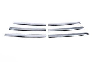 Накладки на решітку радіатора 2007-2015 (6 шт, нерж) OmsaLine - Італійська нержавійка для Renault Trafic рр