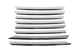 Накладка на решітку Косою капот (8 шт., нерж.) Carmos - Турецька сталь для Volkswagen T4 Caravelle/Multivan