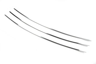 Накладки на решітку в бампер Прямий капот (3 шт, нерж) для Volkswagen T4 Caravelle/Multivan