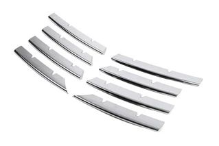 Накладки на решітку (8 шт, нерж) Carmos - Турецька сталь для Volkswagen Passat B6 2006-2012рр