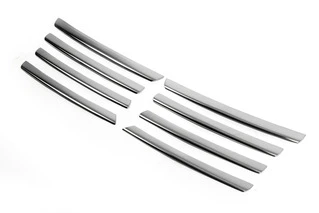 Накладки на решітку (нерж) 2001-2005, OmsaLine - Італійська нержавійка для Volkswagen Passat B5 рр