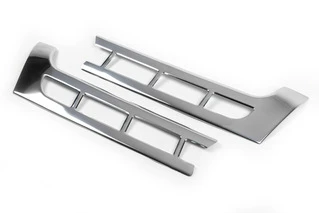 Накладки на решітку (Carmos, 2 шт., нерж.) для Volkswagen T5 2010-2015 рр