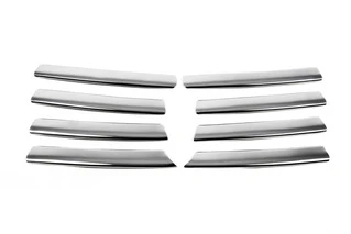 Накладки на решітку (нерж) 2001-2005, OmsaLine - Італійська нержавійка для Volkswagen Passat B5 рр