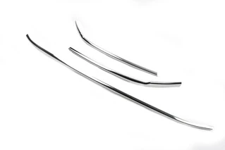 Накладки на передній бампер (2015-2018, 3 шт, нерж) Carmos - Турецька сталь для Volkswagen Passat B8 рр