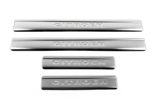 Накладки на пороги OmsaLine (4 шт., Нерж.) для Citroen C-4 2004-2010 рр