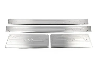 Накладки на внутрішні пороги OmsaLine (нерж) 4 двері для Ford Custom 2013-2022 рр