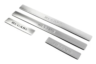 Накладки на пороги OmsaLine (4 шт, нерж) для Renault Megane III 2009-2016 рр