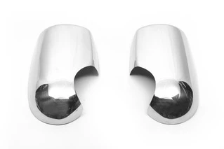 Накладки на дзеркала (2 шт) Carmos - Хромований пластик для Ford Transit 2000-2014 рр