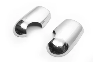 Накладки на дзеркала (2 шт) Carmos - Хромований пластик для Ford Transit 2000-2014 рр