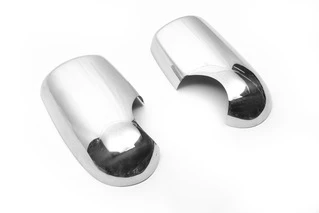 Накладки на дзеркала (2 шт) Carmos - Хромований пластик для Ford Transit 2000-2014 рр