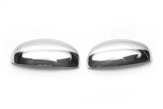 Накладки не дзеркала (Carmos, 2 шт, нерж) для Skoda Fabia 2007-2014рр