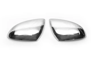 Накладки на дзеркала (2 шт., нерж.) OmsaLine - Італійська нержавіюча сталь для Volkswagen Touareg 2010-2018 рр