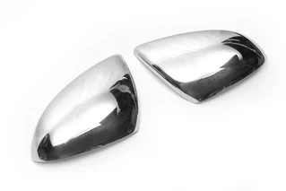 Накладки на дзеркала (2 шт., нерж.) OmsaLine - Італійська нержавіюча сталь для Volkswagen Touareg 2010-2018 рр
