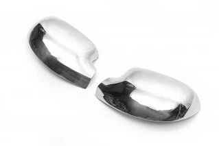 Накладки на дзеркала верхня частина (2 шт, нерж) для Dacia Logan I 2005-2008 рр