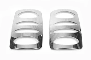 Накладки на стопи V2 (2 шт., нерж) Carmos - Турецька сталь для Volkswagen Caddy 2010-2015 рр