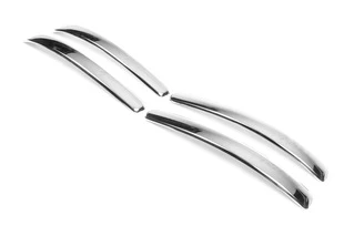 Куточки на передній бампер (4 шт, нерж) OmsaLine - Італійська нержавійка для Volkswagen Caddy 2004-2010 рр