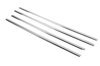 Зовнішня окантовка стекол (4 шт, нерж) Carmos - Турецька сталь для Mitsubishi Lancer 9 2004-2008 рр