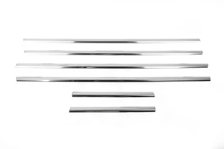 Окантовка стекол (6 шт, нерж) Carmos - Турецька сталь для Nissan X-trail T30 2002-2007рр