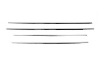 Зовнішня окантовка стекол (4 шт, нерж) Звичайна база, OmsaLine - Італійська нержавійка для Nissan Qashqai 2007-2010 рр