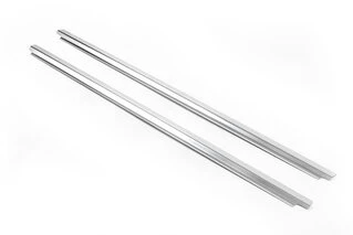 Молдинги стекол (2 шт., нерж) OmsaLine - Італійська нержавійка для Mercedes Vito W639 2004-2014 рр