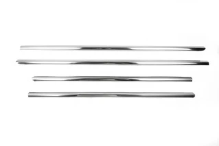 Нижня окантовка стекол (4 шт, нерж) OmsaLine - Італійська нержавійка для Mercedes E-сlass W210 1995-2002 рр