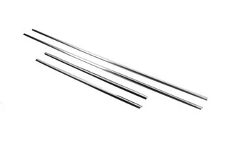 Зовнішня окантовка стекол (4 шт, нерж) Carmos - Турецька сталь для Peugeot 407