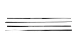 Зовнішня окантовка вікон (4 шт, нерж) HB, OmsaLine - Італійська нержавійка для Renault Megane II 2004-2009 рр