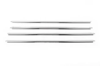 Окантовка вікон (4 шт., нерж.) Carmos - Турецька сталь для Renault Lodgy 2013-2022 рр