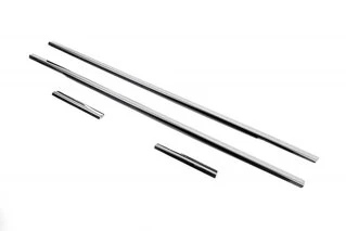 Окантовка вікон нижня (нерж) Передні, Carmos - Турецька сталь для Volkswagen Caddy 2010-2015 рр