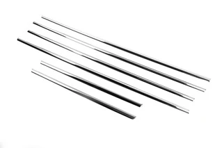 Молдинг скла (6 шт, нерж) Carmos - Турецька сталь для Toyota Land Cruiser 200