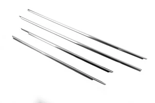 Молдинг скла (4 шт, нерж) Carmos - Турецька сталь для Toyota Hilux 2006-2015 рр