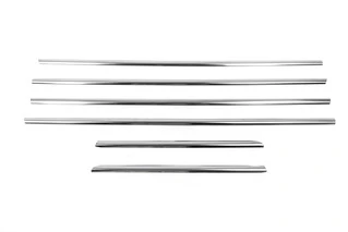 Зовнішня окантовка вікон (6 шт, нерж) Carmos - Турецька сталь для Toyota Land Cruiser Prado 120