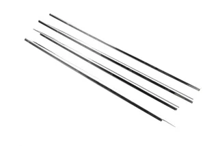 Зовнішня окантовка стекол (4 шт, нерж) Carmos - турецька сталь для Renault Clio III 2005-2012 рр