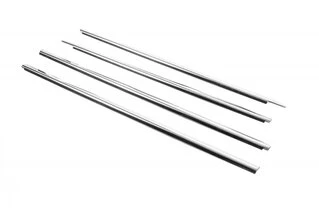 Окантовка вікон (4 шт., нерж.) Carmos - Турецька сталь для Renault Sandero 2013-2022 рр