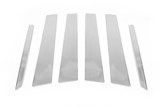 Молдинг дверних стійок (6 шт, нерж) для Mercedes ML W164